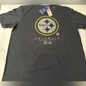 Pittsburgh Steelers Troy Polamalu Hall of Fame Fanatics Shirt (XL) Retails $50
